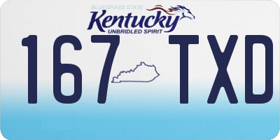 KY license plate 167TXD