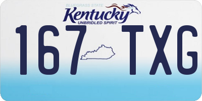 KY license plate 167TXG