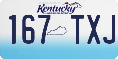 KY license plate 167TXJ