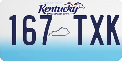 KY license plate 167TXK
