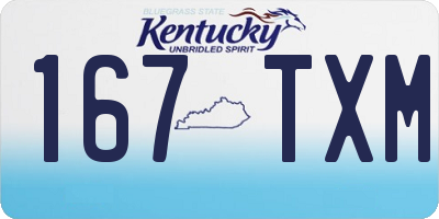 KY license plate 167TXM