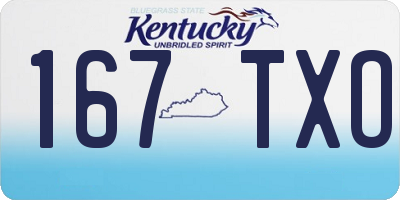 KY license plate 167TXO