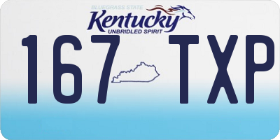 KY license plate 167TXP