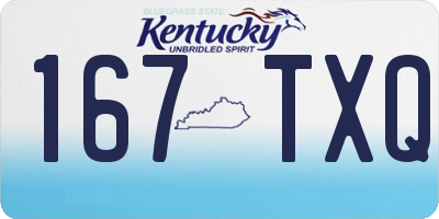 KY license plate 167TXQ