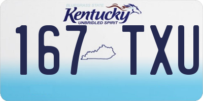 KY license plate 167TXU