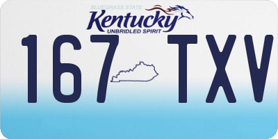 KY license plate 167TXV