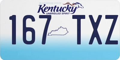 KY license plate 167TXZ