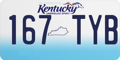 KY license plate 167TYB