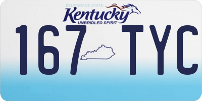 KY license plate 167TYC