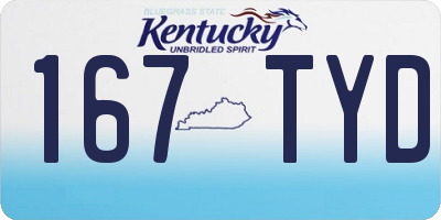 KY license plate 167TYD
