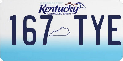 KY license plate 167TYE