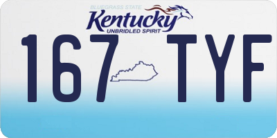 KY license plate 167TYF