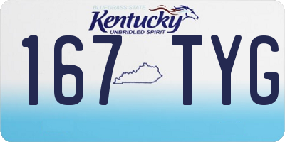 KY license plate 167TYG