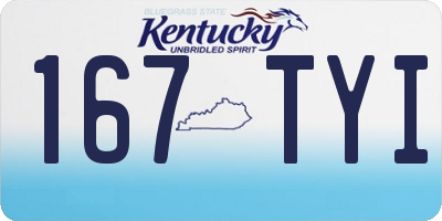 KY license plate 167TYI