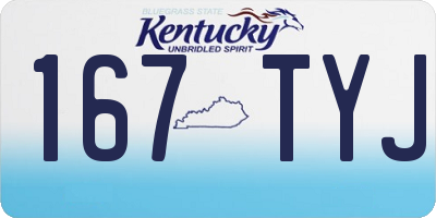 KY license plate 167TYJ
