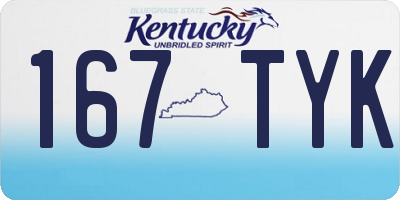 KY license plate 167TYK