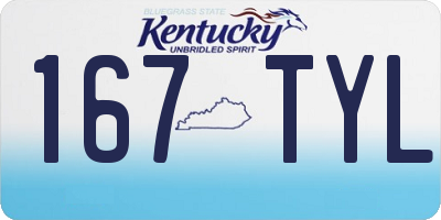KY license plate 167TYL