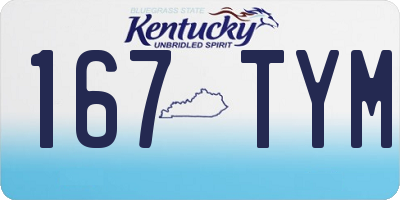 KY license plate 167TYM
