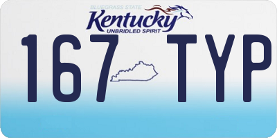 KY license plate 167TYP