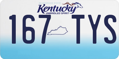 KY license plate 167TYS