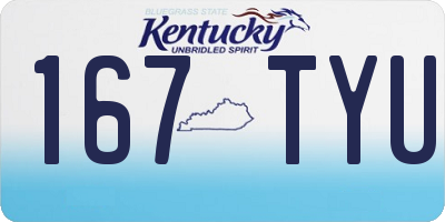 KY license plate 167TYU