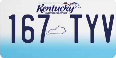 KY license plate 167TYV