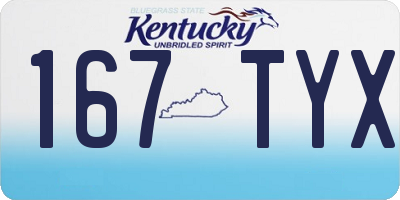 KY license plate 167TYX
