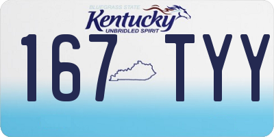 KY license plate 167TYY