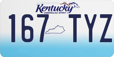 KY license plate 167TYZ