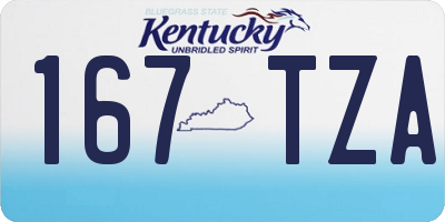 KY license plate 167TZA