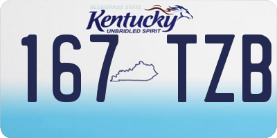 KY license plate 167TZB
