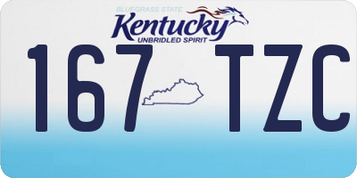 KY license plate 167TZC