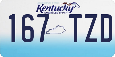KY license plate 167TZD