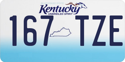 KY license plate 167TZE