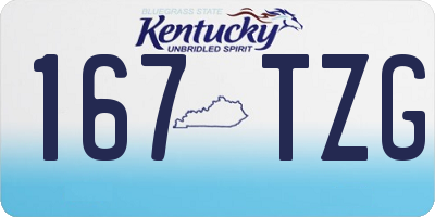 KY license plate 167TZG