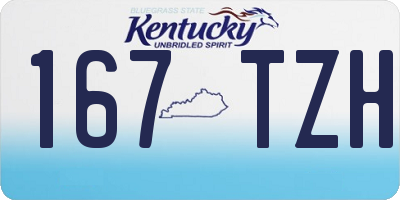 KY license plate 167TZH