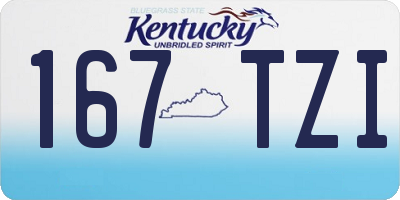 KY license plate 167TZI