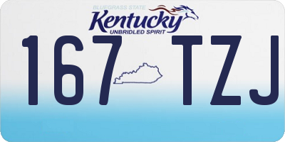 KY license plate 167TZJ