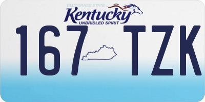 KY license plate 167TZK