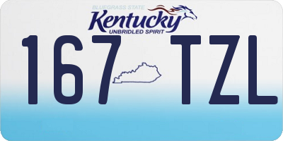 KY license plate 167TZL