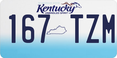 KY license plate 167TZM