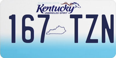 KY license plate 167TZN