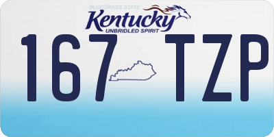 KY license plate 167TZP