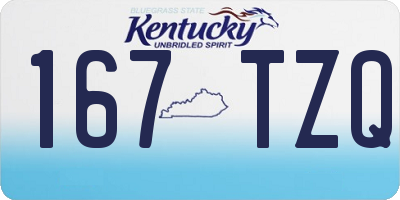 KY license plate 167TZQ