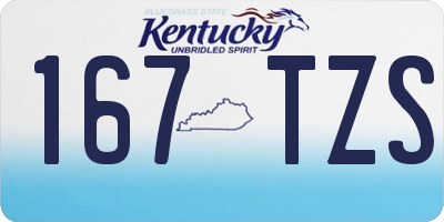 KY license plate 167TZS