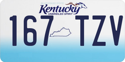 KY license plate 167TZV