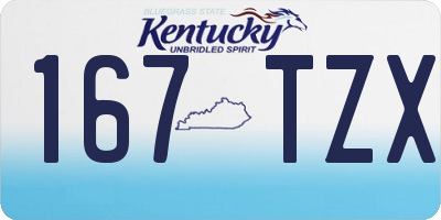 KY license plate 167TZX