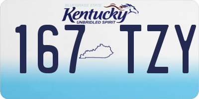 KY license plate 167TZY
