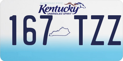 KY license plate 167TZZ