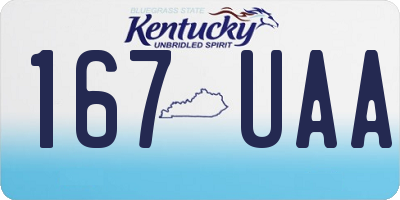 KY license plate 167UAA